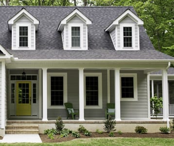 Ben Ross Roofing | Rock Hill, South Carolina | new roof installed on a nice home with landscaping surrounding its front porch